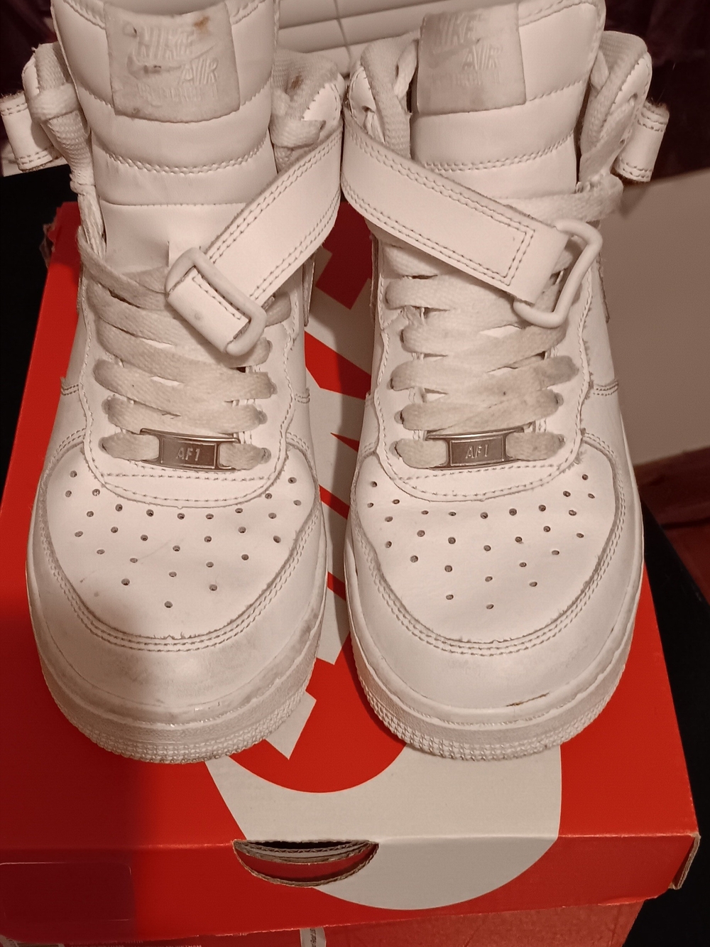 Nike Air Force 1 High White Leather Sneakers